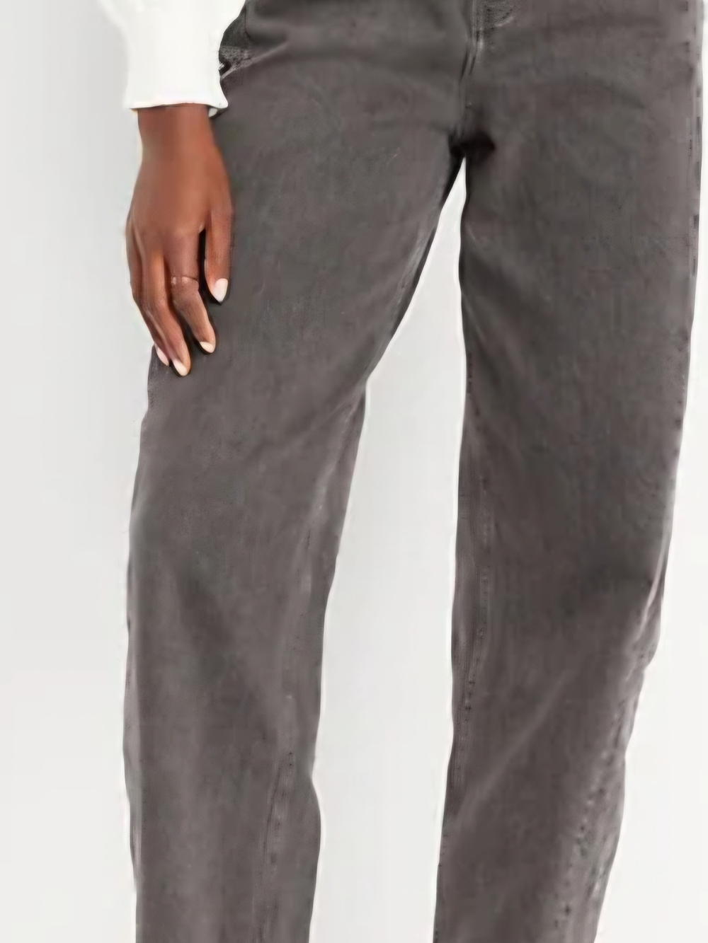Old Navy High-Rise Barrel Leg Jeans in Washed Charcoal